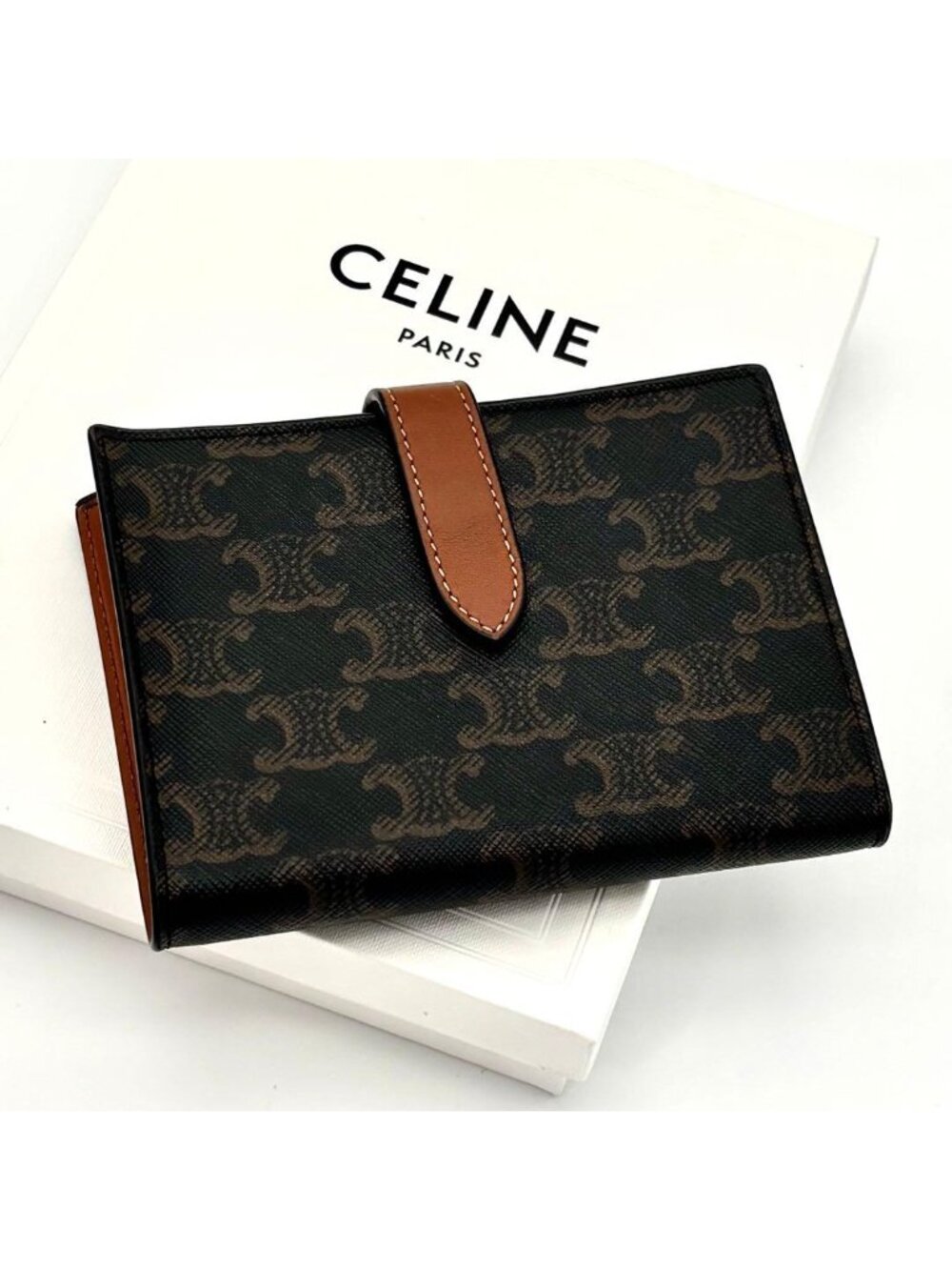 ★SOLD★ Celine Wallet Strap All Over Pattern Black - Picture 2 of 11